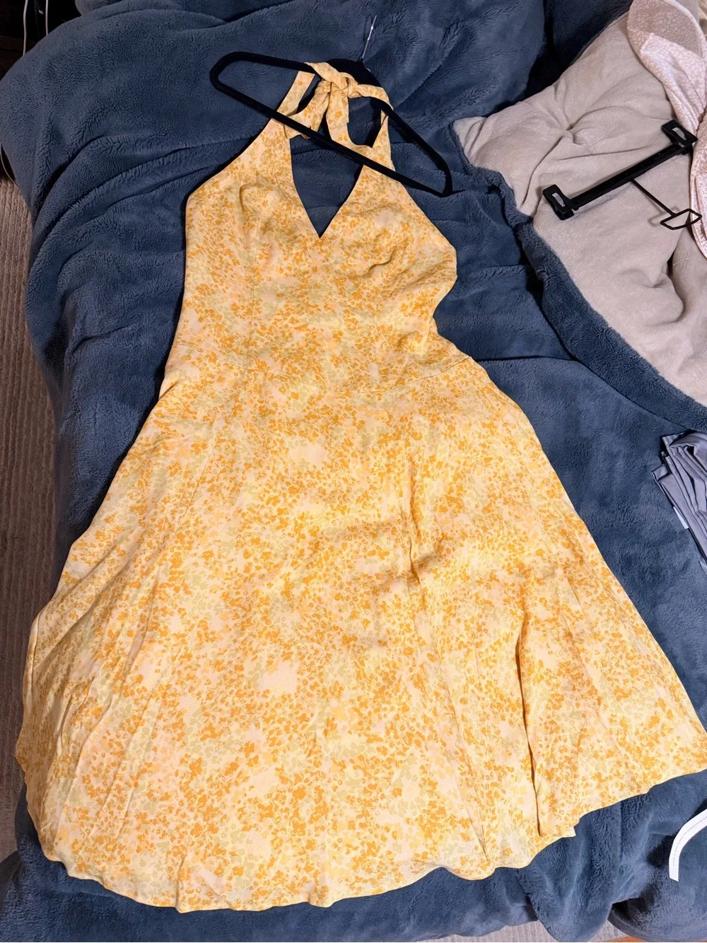 Reformation Yellow Halter Floral Midi Dress - Picture 9 of 13